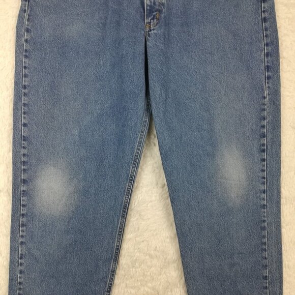 Carhartt Mens Jeans Relaxed Fit B17 DST Blue Denim Medium Wash Workwear 44x34 - Picture 6 of 11